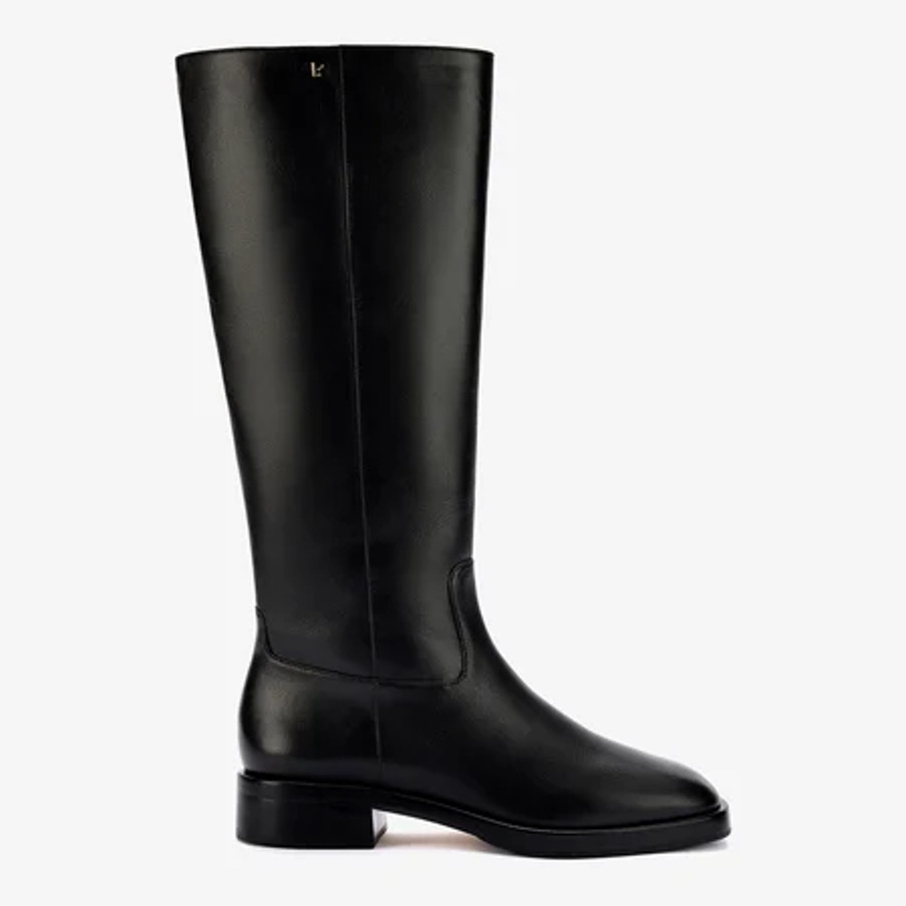 Larroude Anne Deluxe Napa Leather Riding Equestrian Boots Black Women's Size 9.5